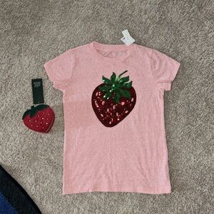 J.crew/crewcuts strawberry tee & jewel box. 12 yrs